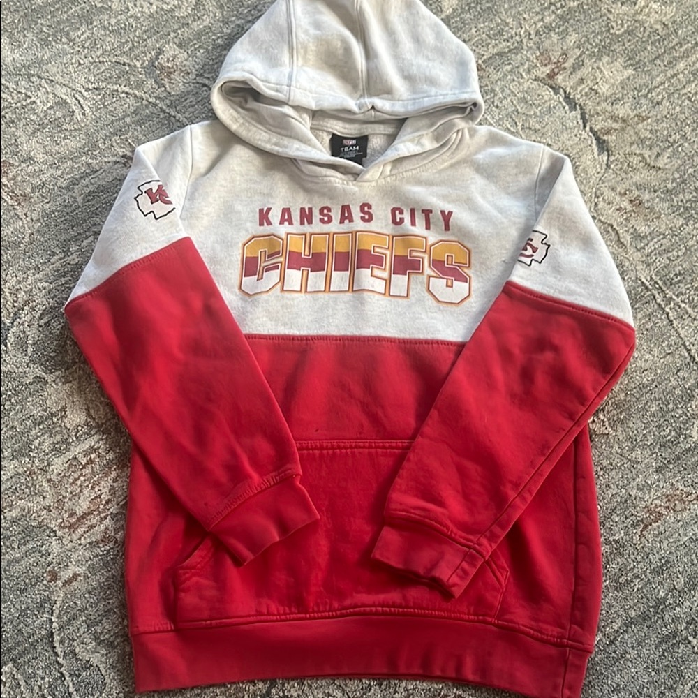 Kansas City Chiefs Red and Gray Hoodie